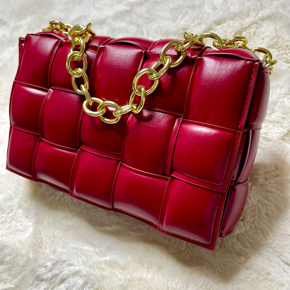 Handbags in the style OWN IT, beautiful bags with Gold chain detailing.